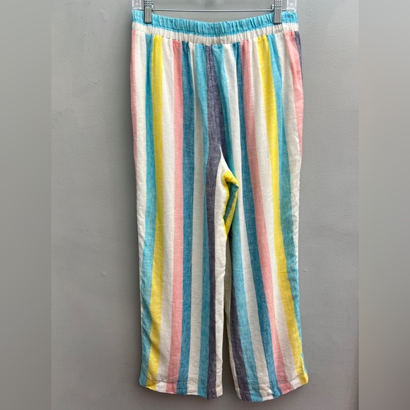 *New* Splendid x Gray Malin Stripe Linen Pants, Sizes Small - Picture 4 of 6